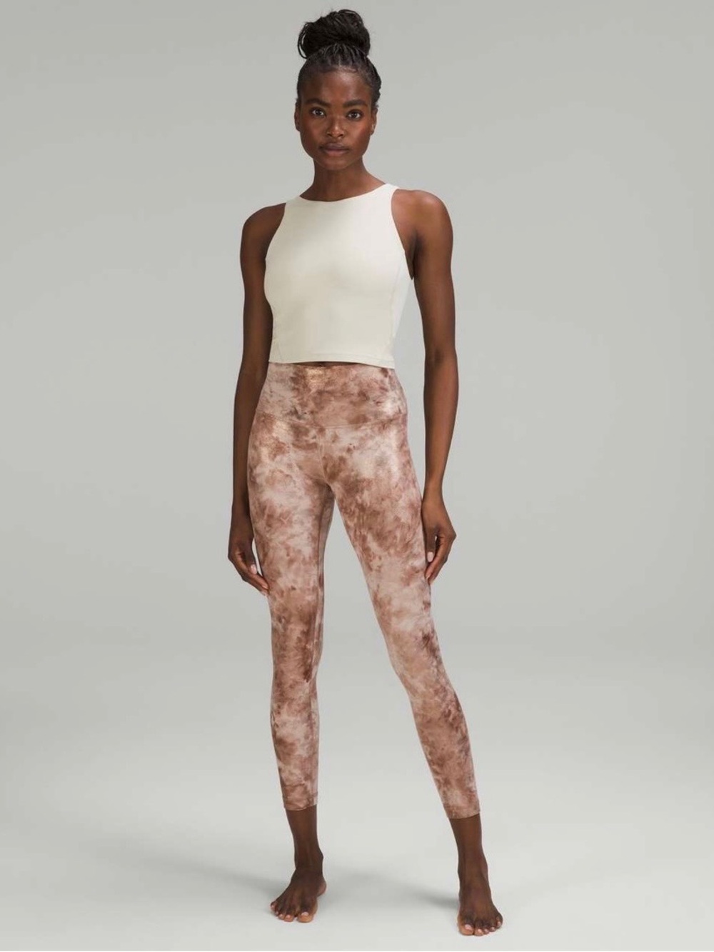 Lululemon align high rise pant 25" diamond dye misty shell cacao 10 yoga gym